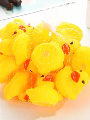 100pcs Squeaky Rubber Duck Bath Toys