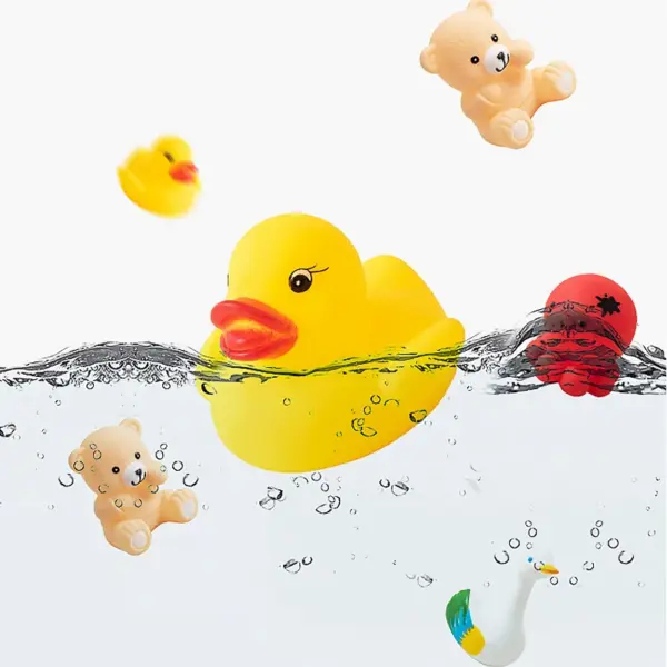 10pcs Baby Bath Toys Cute Animals Swimming Water Game Soft Rubber Float Squeeze Sound Water Shower Toys For Kids - Image 5