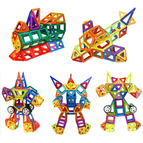 150PCS Big Size Magnetic Constructor Designer Set Magnetic Blocks Model Building Bricks Educational Toys For Children Gifts - Image 4