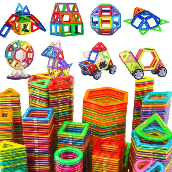 150PCS Big Size Magnetic Constructor Designer Set Magnetic Blocks Model Building Bricks Educational Toys For Children Gifts