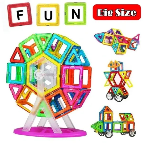 168-30pcs Magnetic Blocks Magnet Designer Constructoion Set Model Building Toy Educational Constructor Toys For Kids Gifts - Image 3