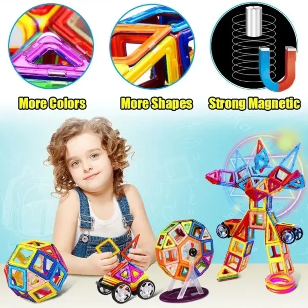 168-30pcs Magnetic Blocks Magnet Designer Constructoion Set Model Building Toy Educational Constructor Toys For Kids Gifts - Image 4