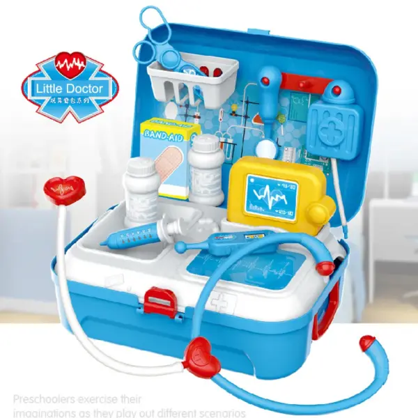 Kids Pretend Doctor Set Portable Backpack Medical Kit Doctor Toys Classic Role Play Game Toys for Children Gifts - Image 2