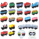 Magnetic Train Toys Wooden Railway Track Accessories