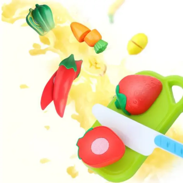 1Set Pretend Play Plastic Food Toy Cutting Fruit Vegetable Simulation Miniature Food for Dolls Role Play Toys for Girls - Image 4