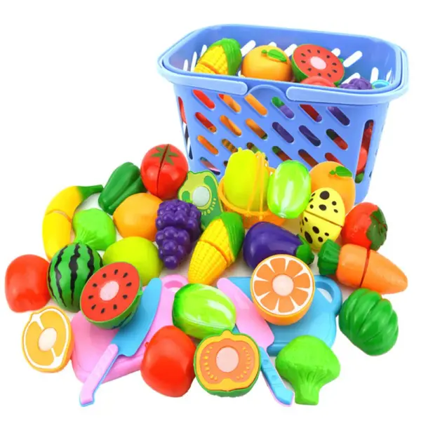 1Set Pretend Play Plastic Food Toy Cutting Fruit Vegetable Simulation Miniature Food for Dolls Role Play Toys for Girls - Image 5