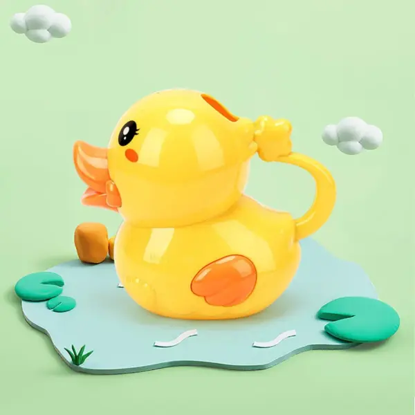 Cute Cartoon Yellow Duck Bath Toy Swimming Pool Watering Can Shower Water Game For Baby Toys 0 12 Months