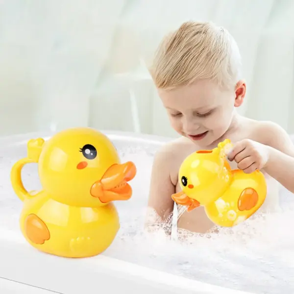 Cute Cartoon Yellow Duck Bath Toy Swimming Pool Watering Can Shower Water Game For Baby Toys 0 12 Months - Image 2