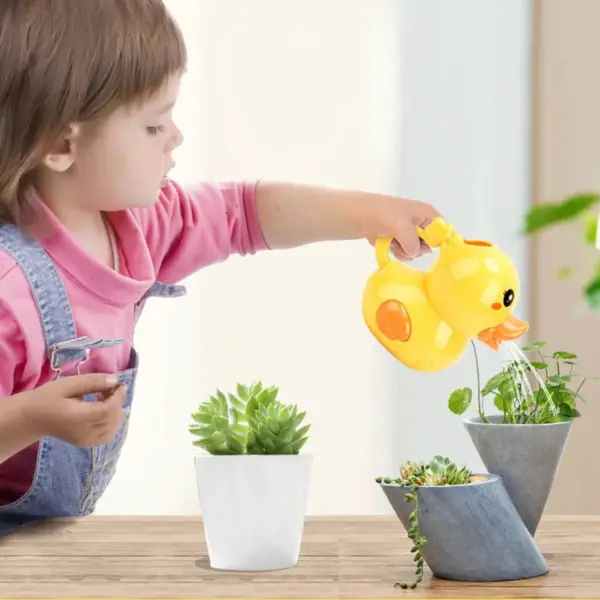 Cute Cartoon Yellow Duck Bath Toy Swimming Pool Watering Can Shower Water Game For Baby Toys 0 12 Months - Image 3