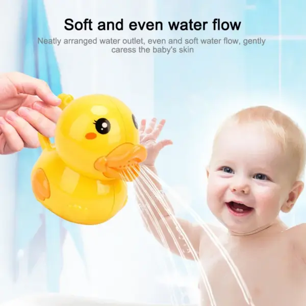 Cute Cartoon Yellow Duck Bath Toy Swimming Pool Watering Can Shower Water Game For Baby Toys 0 12 Months - Image 4