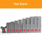 26PCS Wood Railway Tracks Accessories Plastic Spiral Train Tracks with Bridge Piers