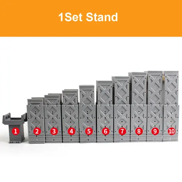 26PCS Wood Railway Tracks Accessories Plastic Spiral Wooden Train Tracks with Bridge Piers Educational Toys for Children - Image 2