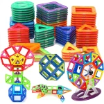 30-168pcs Big Size Magnetic Constructor Building Blocks 3D Assemble Bricks