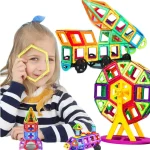 30-168pcs Big Size Magnetic Constructor Building Blocks 3D Assemble Bricks