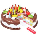 37pcs Kitchen Toys Cake Food Kids Pretend Play Cutting Fuit Birthday Cake Food Toys