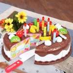 37pcs Kitchen Toys Cake Food Kids Pretend Play Cutting Fuit Birthday Cake Food Toys