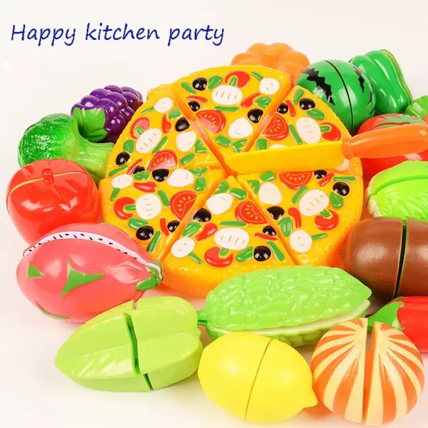 37pcs/lot Children Pretend Role Play House Toy Cutting Fruit Plastic Vegetables Food Kitchen Baby Classic Kids Educational Toys - Image 4