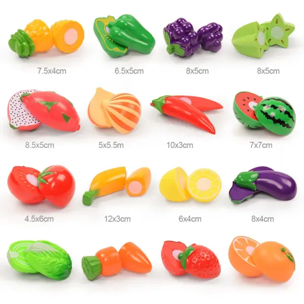 37pcs/lot Children Pretend Role Play House Toy Cutting Fruit Plastic Vegetables Food Kitchen Baby Classic Kids Educational Toys - Image 6
