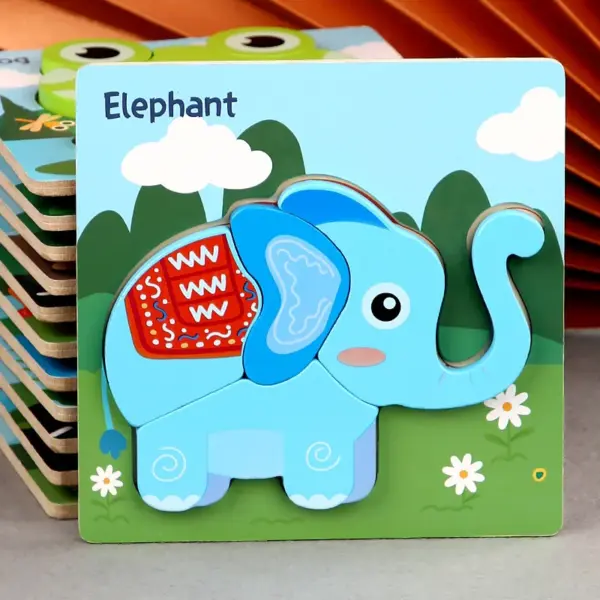 3D Puzzle Wooden Animal Jigsaw Puzzles Thick High Quality Baby Jigsaw Game Puzzle Toys Preschool Educational Toys for Kids Gift - Image 4