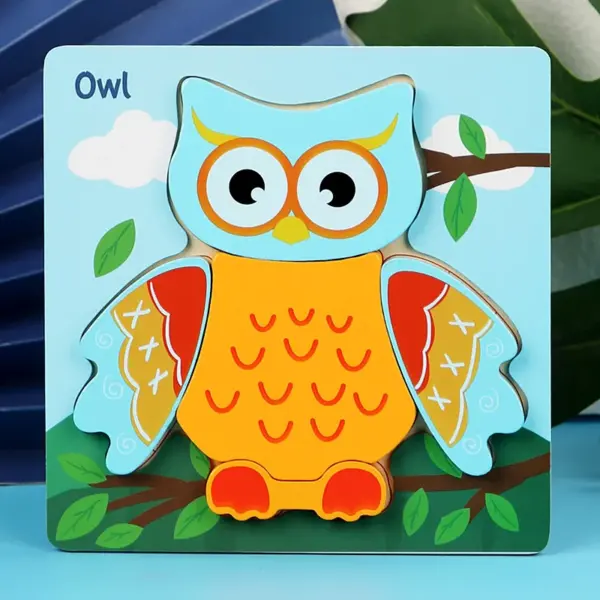 3D Puzzle Wooden Animal Jigsaw Puzzles Thick High Quality Baby Jigsaw Game Puzzle Toys Preschool Educational Toys for Kids Gift - Image 5