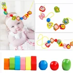 9-36pcs Wooden Beads Threading Toy