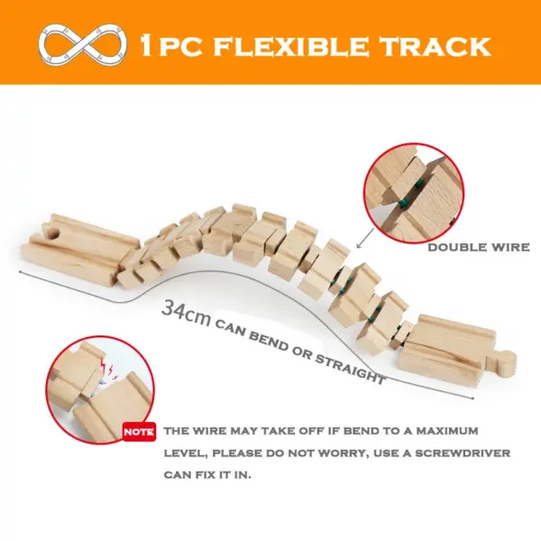 All Kinds Wooden Railway Train Track Accessories Beech Wooden Tracks Fit For Biro All Brands Wood Tracks Train Toys For Kids - Image 4