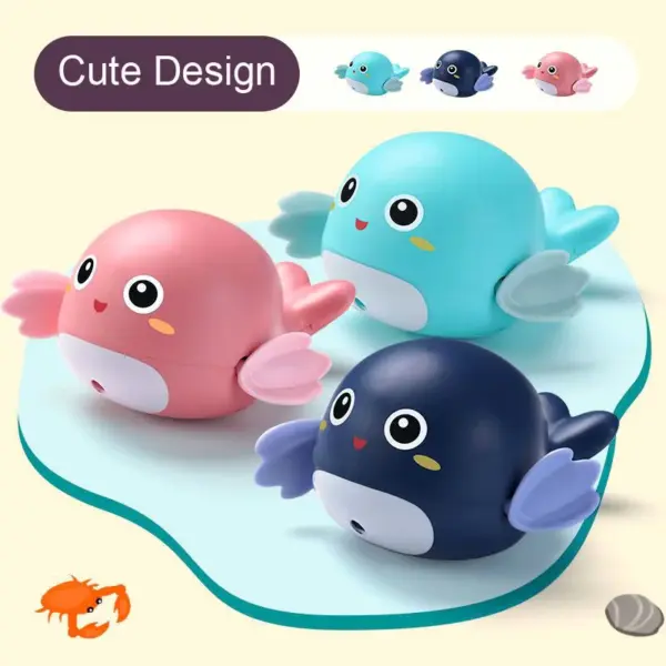 Baby Bath Toys Swimming Bathing Ducks Water Game Cartoon Animal Whale Turtle Classic Clockwork Toys For Toddler 12 24months - Image 4