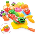 Baby Cooking Set Plastic Kitchen Food Toy Cutting Fruit Vegetable Pretend Play Toys