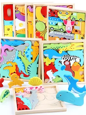 Wooden Puzzle Tangram Jigsaw