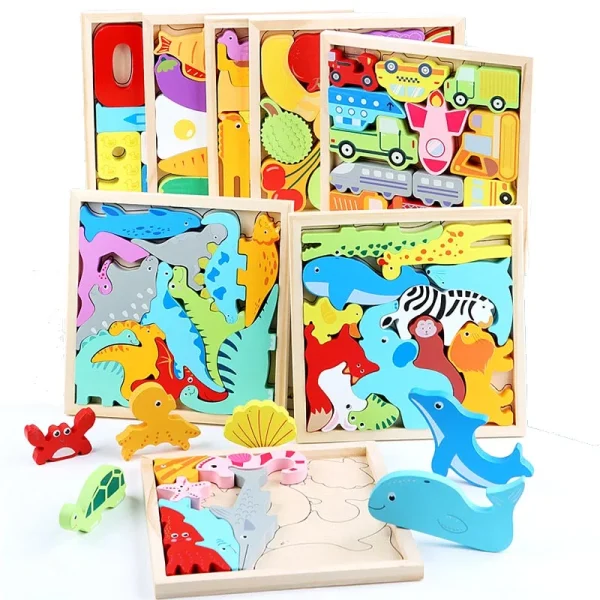 Wooden Puzzle Tangram Jigsaw