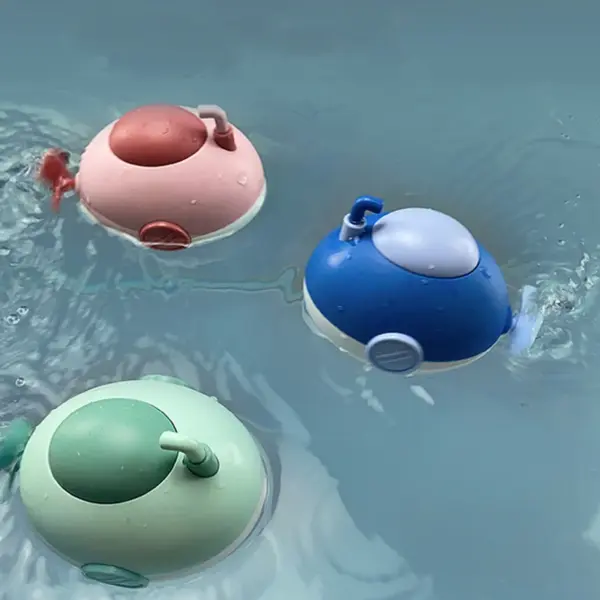 Baby Water Toys Swimming Floating Shower Bath Toys Clockwork Cute Little Submarine Rocket Bathing Bathtub Toys For Kids - Image 3