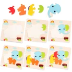 Baby Wooden Toys 3D Puzzle Cartoon Animal Intelligence Jigsaw Puzzle