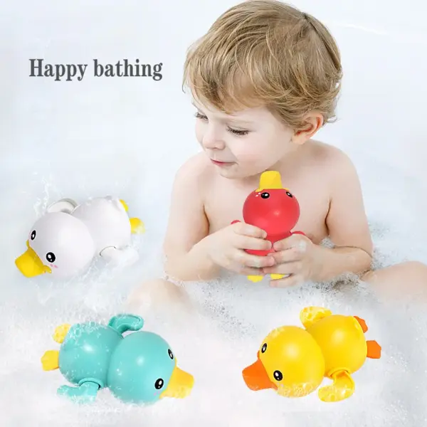 Bathing Ducks Baby Bath Toys for 0 12 24 Months Classic Toy Chain Clockwork Whale Crab for Kids Swimming Pool Water Game - Image 2