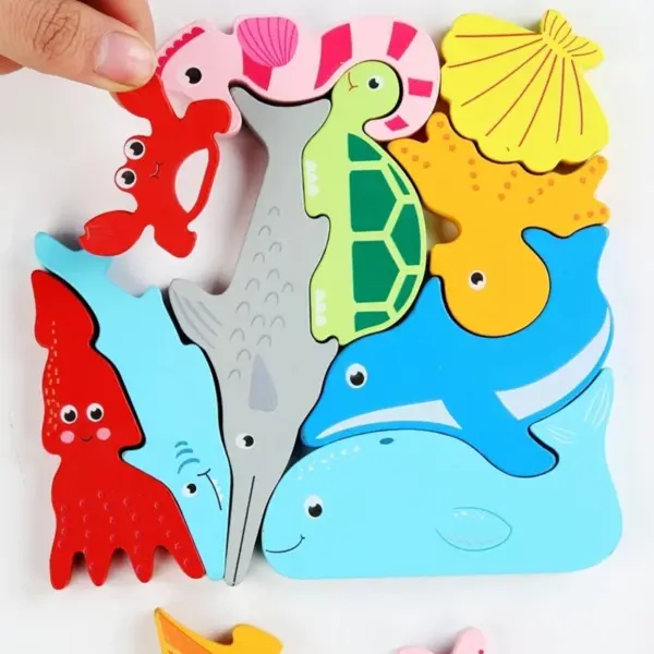 Colorful 3D Puzzle Wooden Toys High Quality Tangram Math Jigsaw Game Children Preschool Imagination Educational Toys for Kids - Image 4