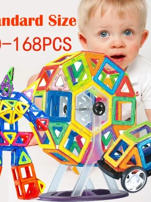 Kids Magnetic Toys Standard Size Magnet Blocks Construction Set