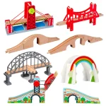 Wooden Train Track Bridge Accessories for Children