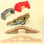 Wooden Train Track Bridge Accessories for Children