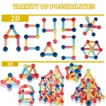 Magnetic Building Sticks Blocks Toy Stem Educational Construction 3D Puzzle Gift for Kids