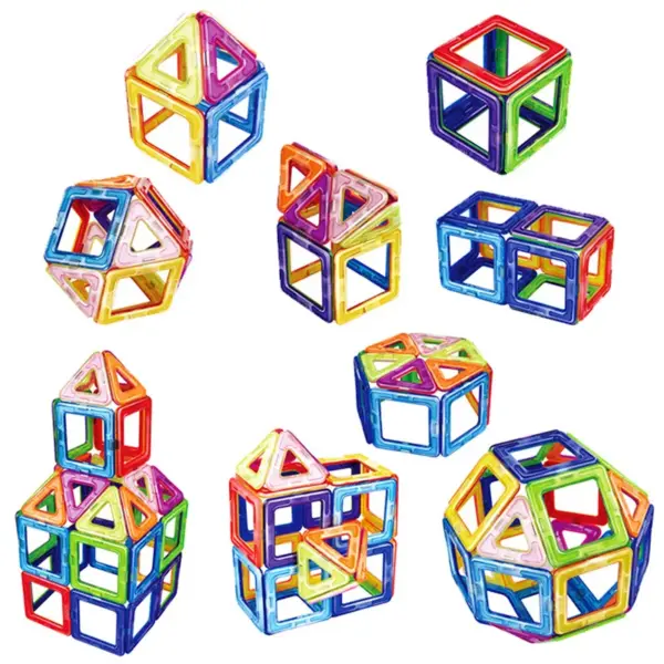 Mini/Big Size Magnetic Building Blocks Magnetic Designer Triangle Square Bricks Modeling Construction Toys for Children Gifts - Image 2