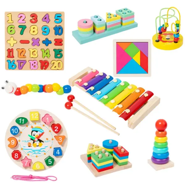 Montessori Baby Toys Wooden Blocks Jigsaw Puzzles Game Preschool Early Learning Educational Development Toys For Kids Gifts - Image 4