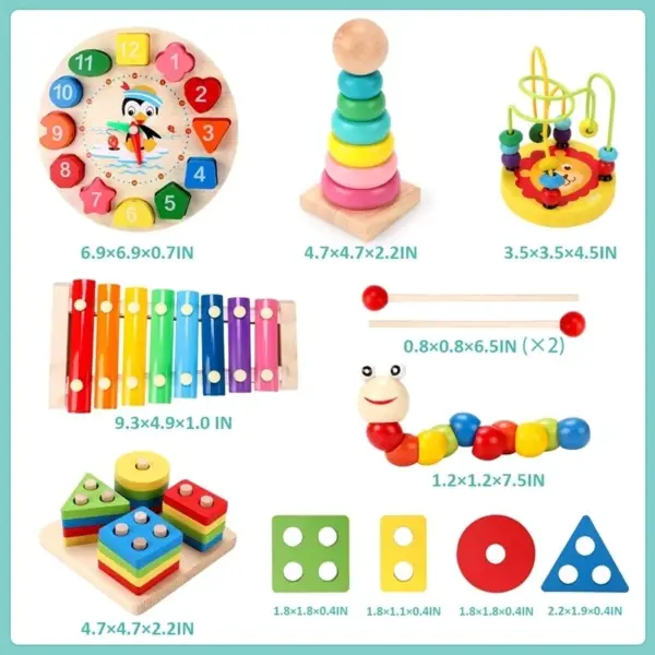 Montessori Baby Toys Wooden Blocks Jigsaw Puzzles Game Preschool Early Learning Educational Development Toys For Kids Gifts - Image 6
