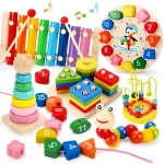 Montessori Educational Wooden Toys Baby Development Games