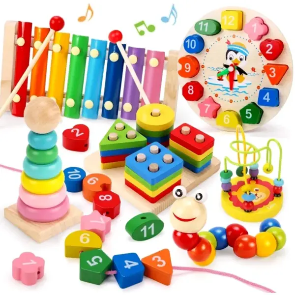 Montessori Educational Wooden Toys Baby Development Games Chid Wood Puzzle For Kids Early Learning Baby Toys for Children Gifts - Image 2