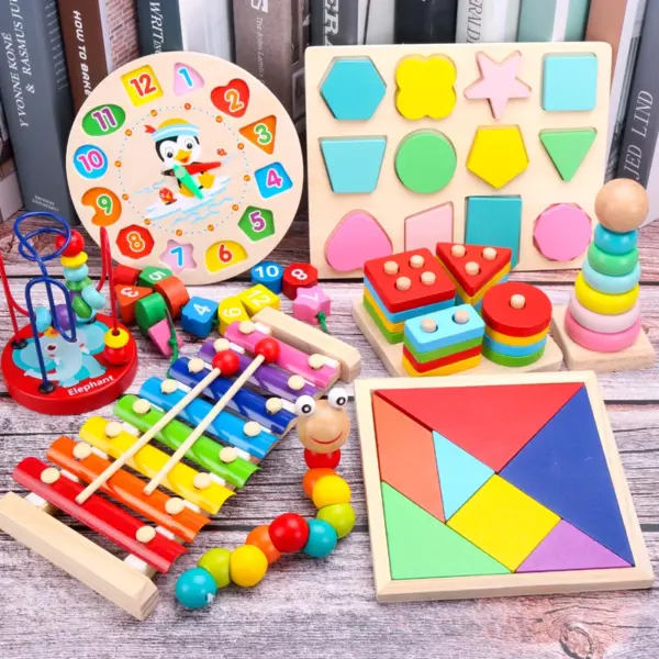 Montessori Educational Wooden Toys Baby Development Games Chid Wood Puzzle For Kids Early Learning Baby Toys for Children Gifts