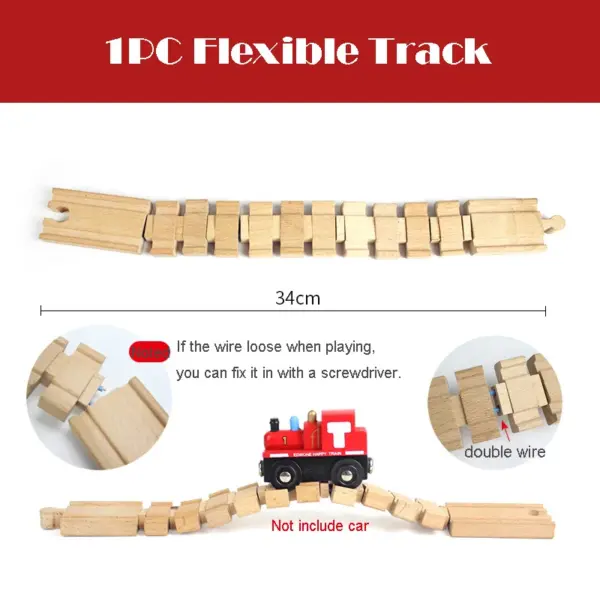 New All Kinds Wooden Track Parts Beech Wooden Railway Train Track Accessories Fit with All Brands Wood Tracks Toys for Kids - Image 6