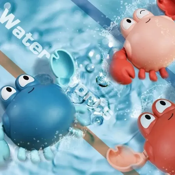 New Baby Water Toy Swimming Pool Cartoon Animal Bathing Ducks Crab Wound-up Chain Clockwork Bath Toys for Infant Toddler Gift - Image 2