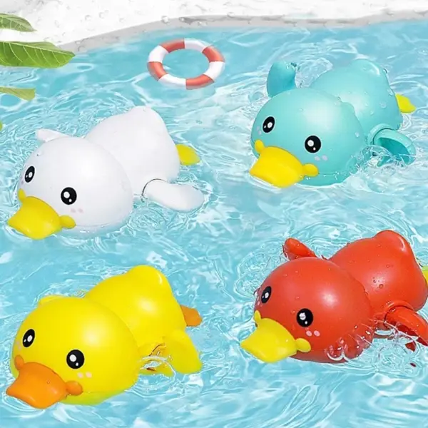 New Baby Water Toy Swimming Pool Cartoon Animal Bathing Ducks Crab Wound-up Chain Clockwork Bath Toys for Infant Toddler Gift - Image 3