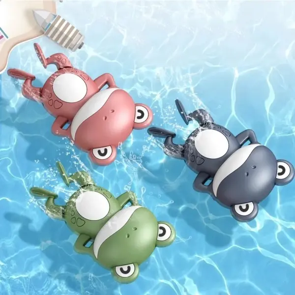 New Baby Water Toy Swimming Pool Cartoon Animal Bathing Ducks Crab Wound-up Chain Clockwork Bath Toys for Infant Toddler Gift - Image 5