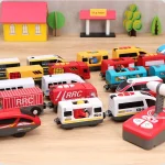 RC Electric Train Set Locomotive Magnetic Train Diecast Slot Toy