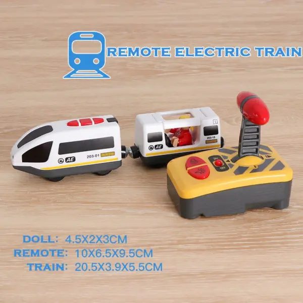 RC Electric Train Set Locomotive Magnetic Train Diecast Slot Toy Fit for Brio Wooden Train Railway Track Toys for Kids Gifts - Image 4